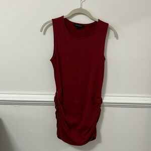 Women’s Fitted Burgundy Banana Republic High Neck Tank w/ Zippers, Size Small